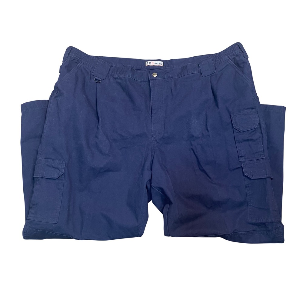 5.11 Tactical Mens Navy Blue Cotton Canvas Cargo Work Pants Size 52 x 32